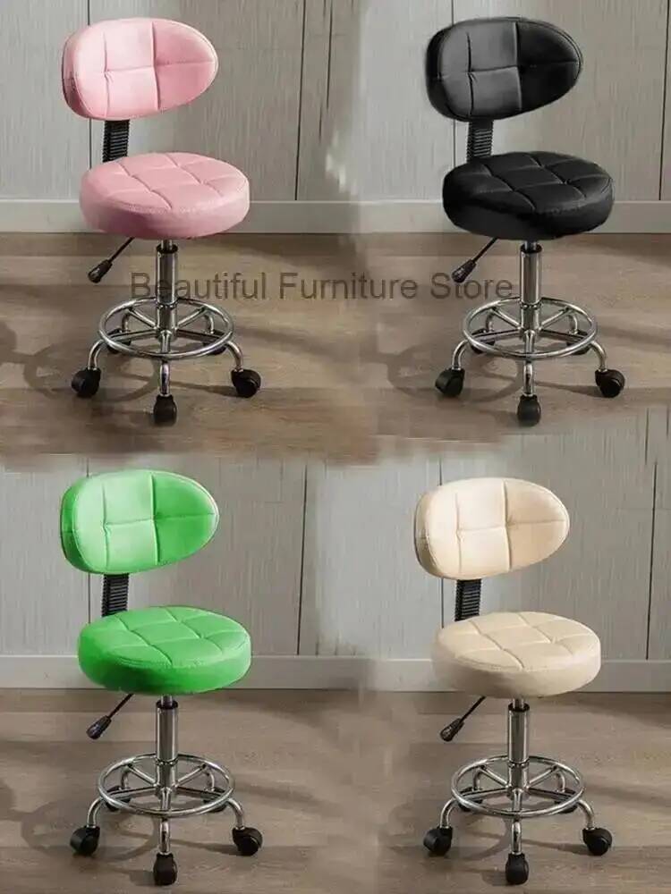 Leatherwork Tattoo - Salon Stool Hairdressing Nordic Furniture Backrest