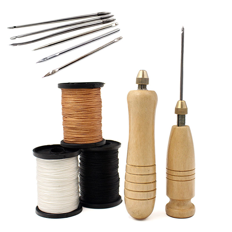 Leatherwork Thread - 1Set DIY Leather Sewing Awl Needle
