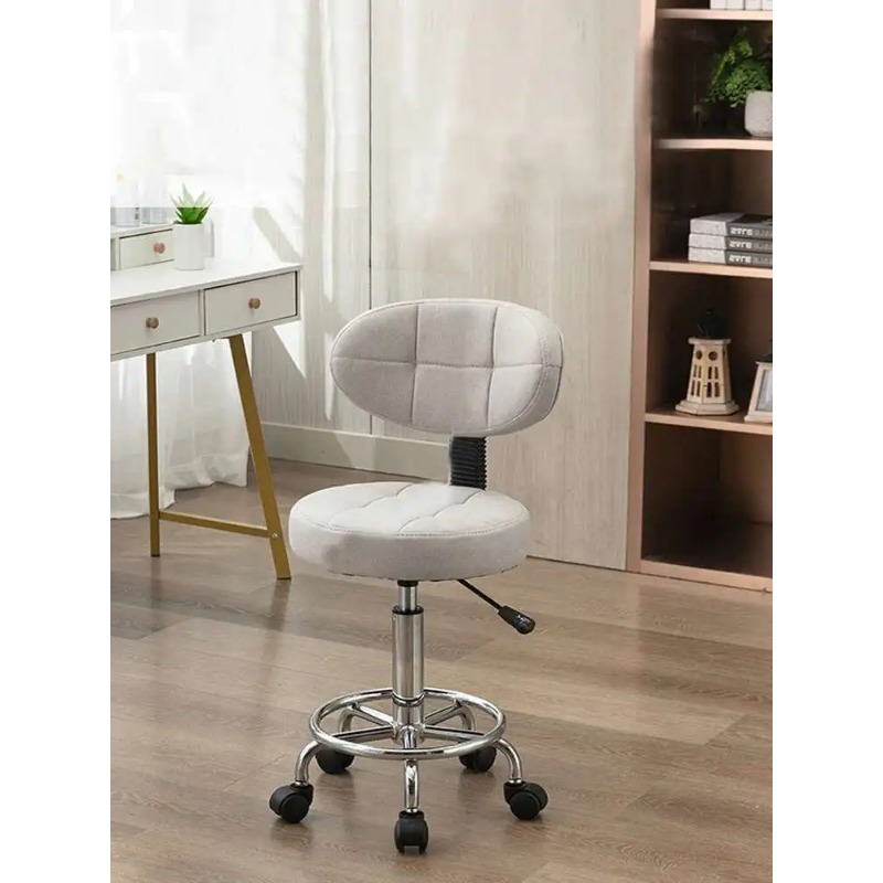 Leatherwork Tattoo - Nordic Backrest Hairdressing Stool Furniture Barber