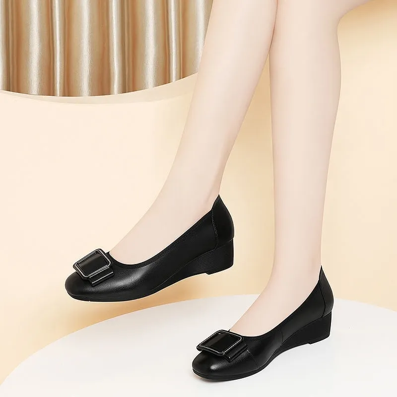 Leatherwork Fasteners - zapatos de mujer women cute round