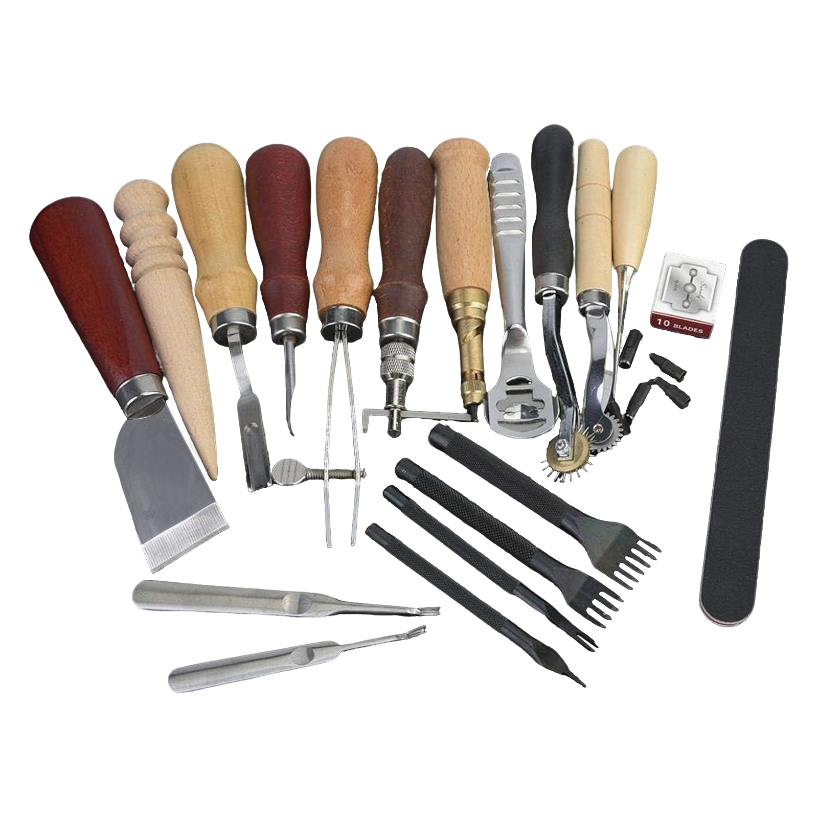 Leatherwork Hole Punch - Leather Tools, 19 Pcs Leather Craft