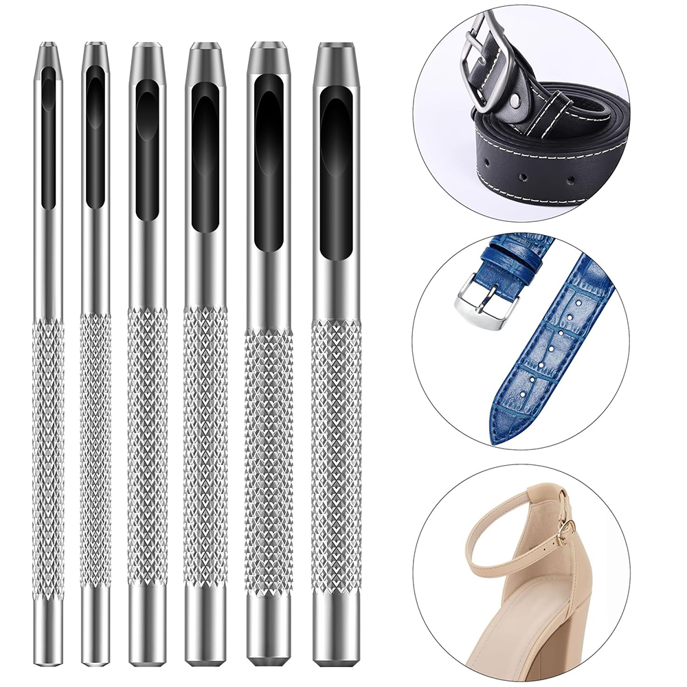 Leatherwork Hole Punch - High-Quality 6pcs 1-5mm Hollow Punch Tools
