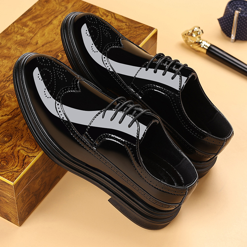 Men's Patent Leather Brogue Dr - огляд і ціна Leather Work Oxfords