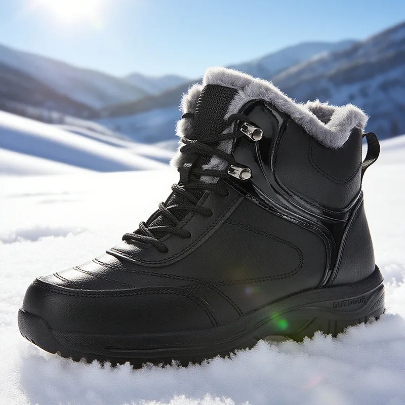 Men's Shoes New Winter Snow Bo - огляд і ціна Leather Work For Kids