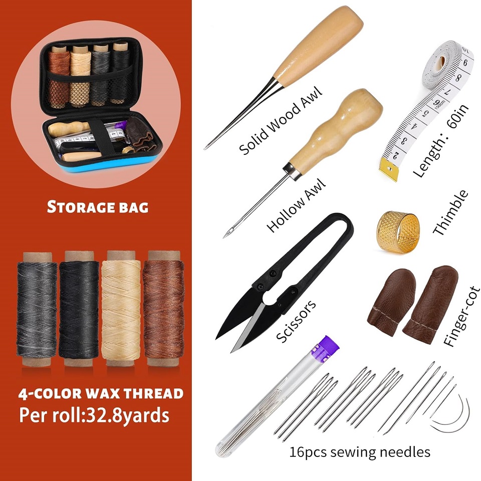 BUDDUR Leather Sewing Tools Ki - огляд і ціна Leatherwork Thread