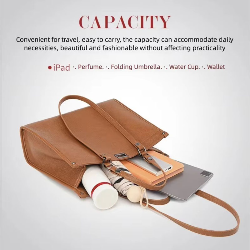 Women Large Capacity Tote Bag  - огляд і ціна Leather Work Bag Women