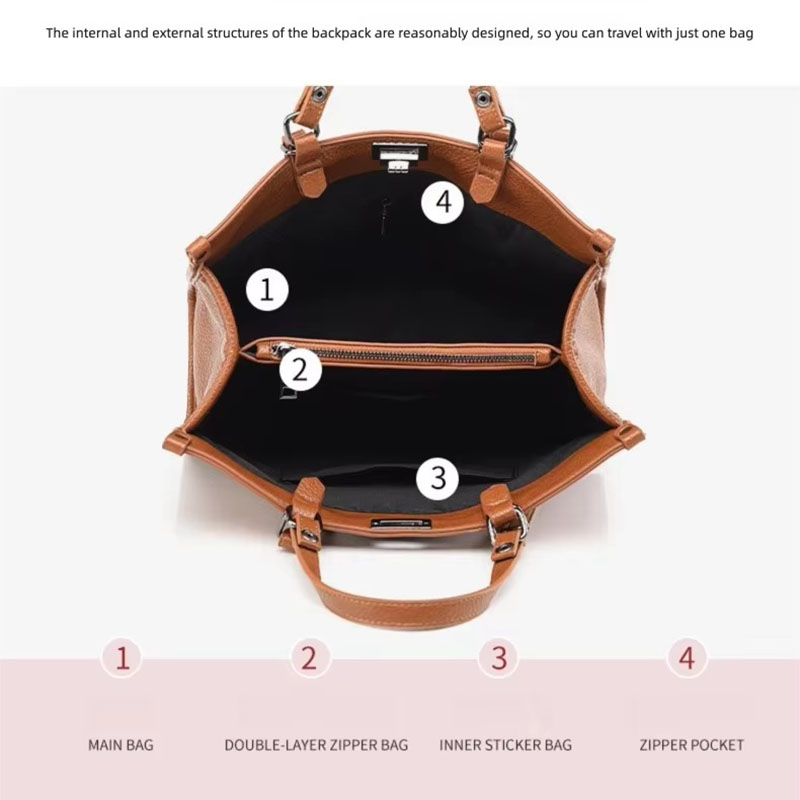 Women Large Capacity Tote Bag  - огляд і ціна Leather Work Bag Women