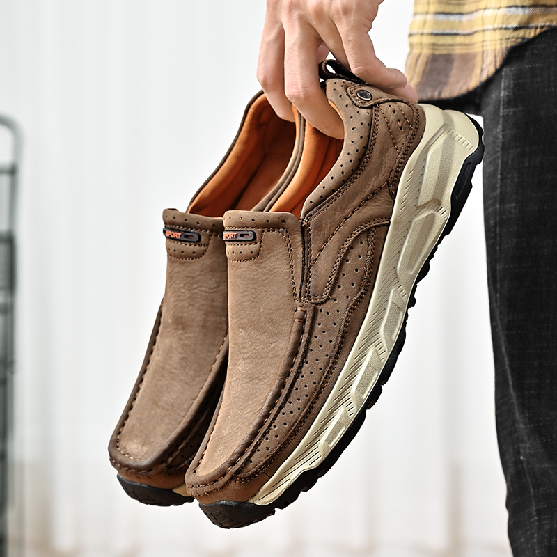 Men Loafers Slip on Boat Shoes - огляд і ціна Leather Work Oxfords