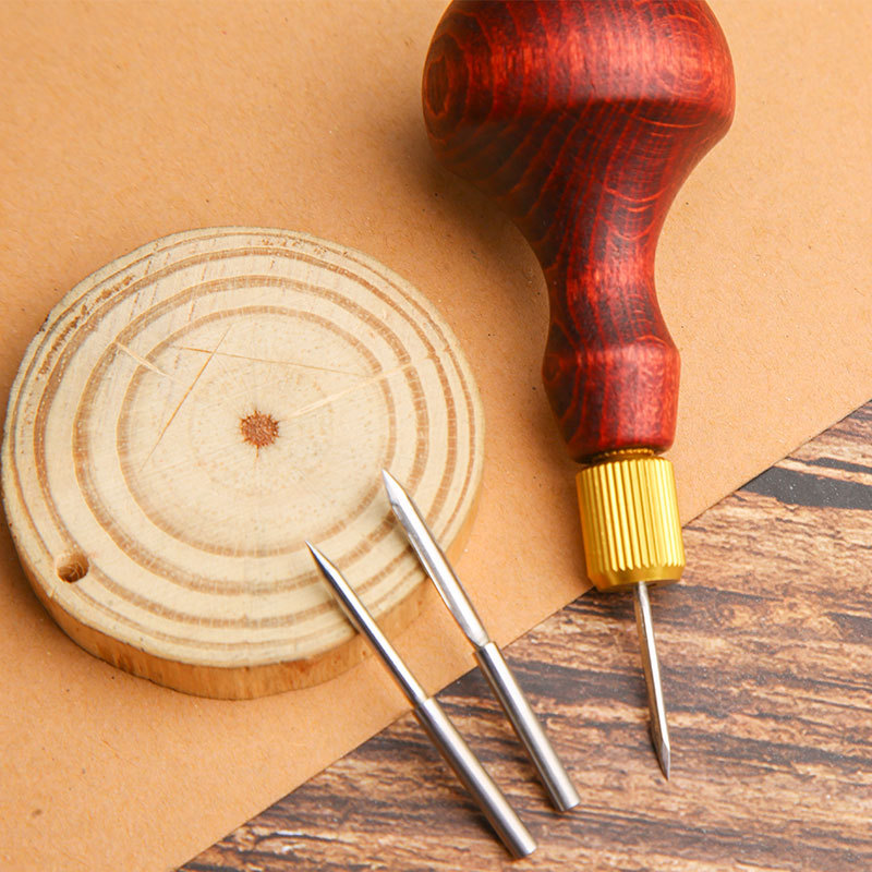 1Set DIY Leather Punch Awl Woo - огляд і ціна Leatherwork Hole Punch