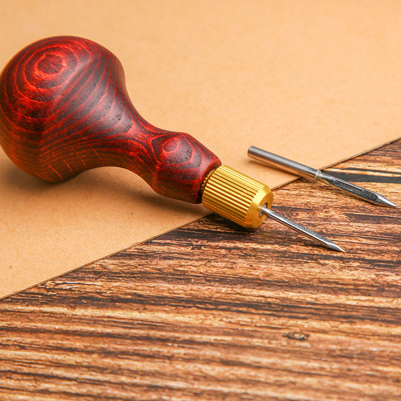 1Set DIY Leather Punch Awl Woo - огляд і ціна Leatherwork Hole Punch
