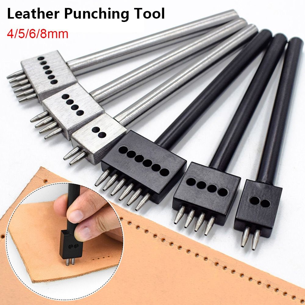 1Pcs 2/4/6Teeth Leather Punchi - огляд і ціна Leatherwork Hole Punch