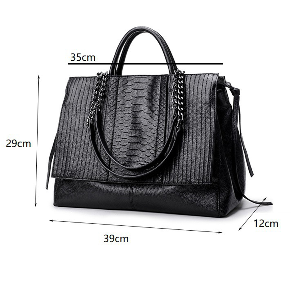 Elegant Tote Bag With Zipper,  - огляд і ціна Leather Work Bag Women