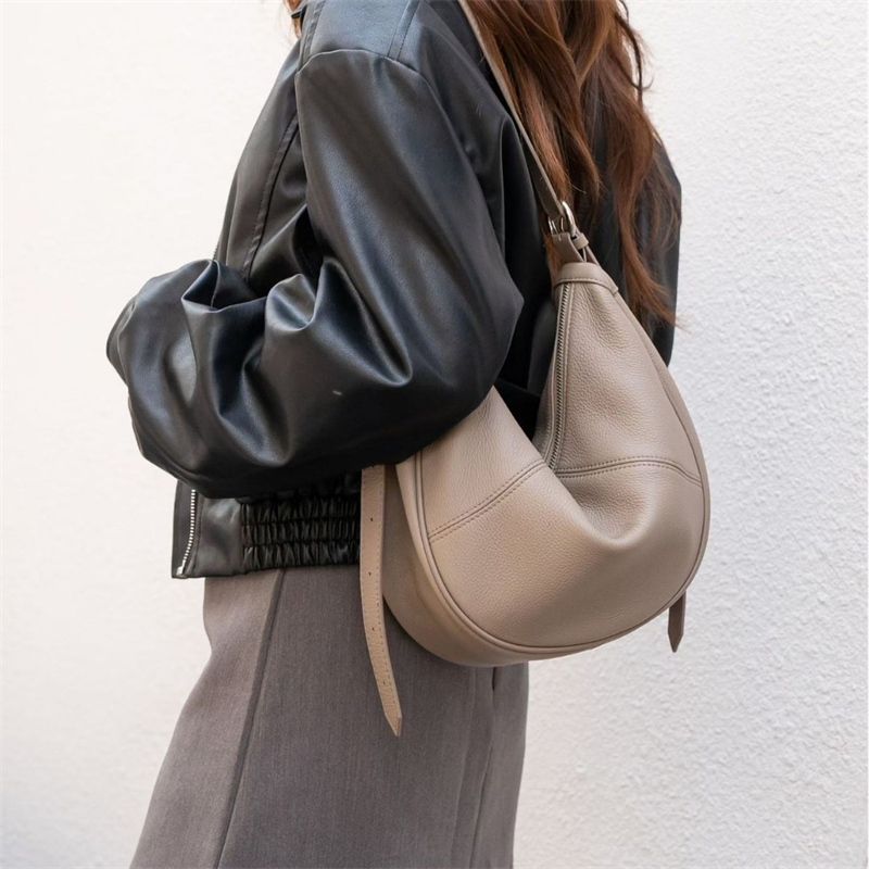 BURMINSA Genuine Leather Cresc - огляд і ціна Leather Work Bag Women