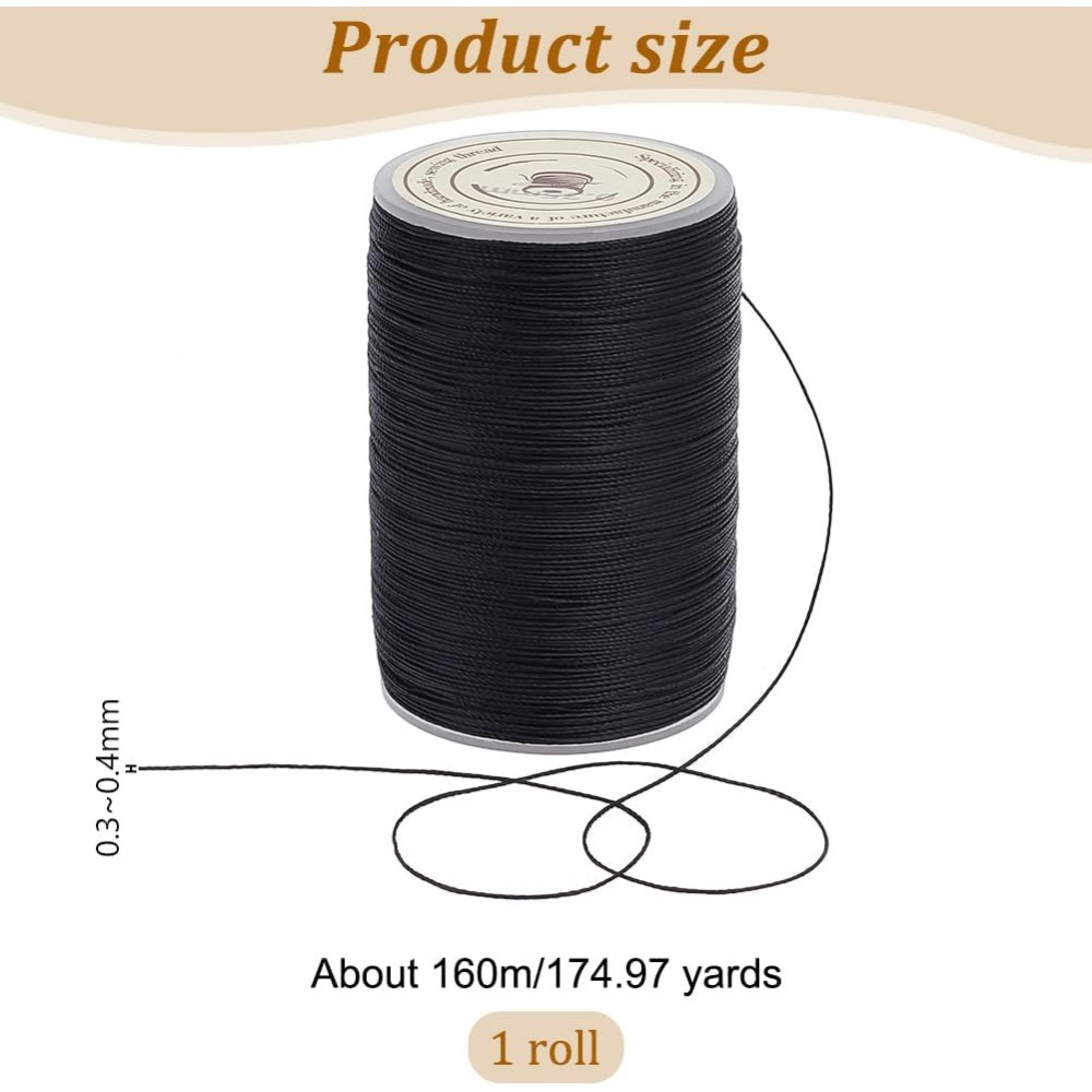 175 Yards/160m Black Waxed Pol - огляд і ціна Leatherwork Thread