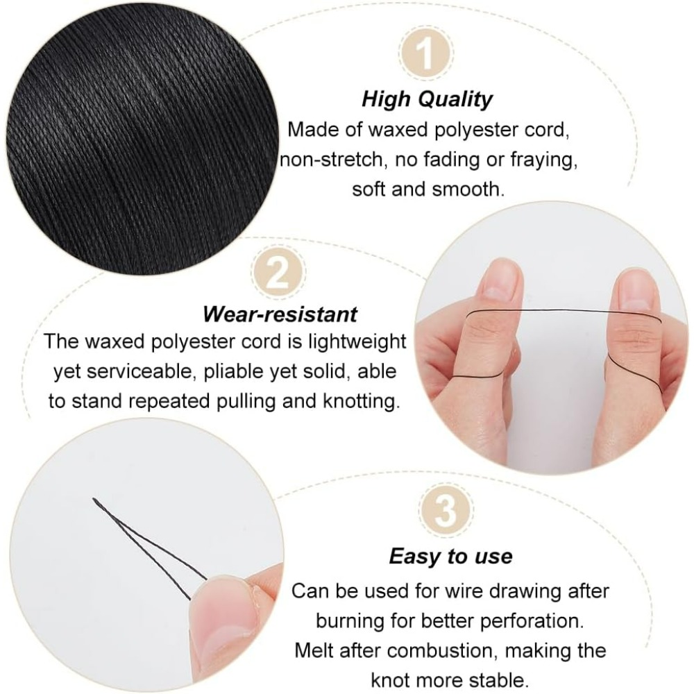 175 Yards/160m Black Waxed Pol - огляд і ціна Leatherwork Thread