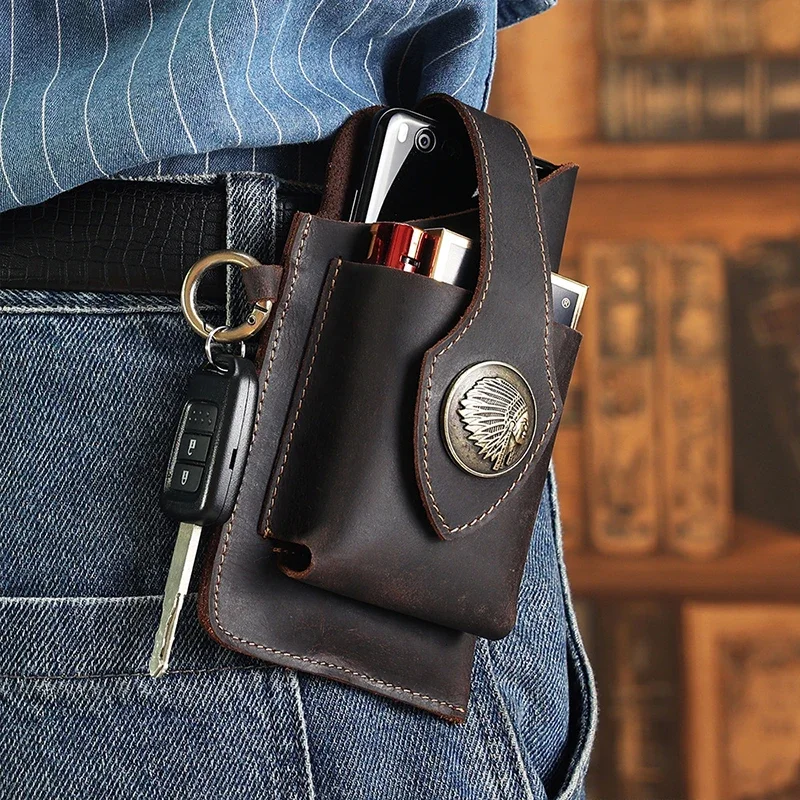 Mens Genuine Leather Waist Bag - огляд і ціна Leatherwork Fasteners