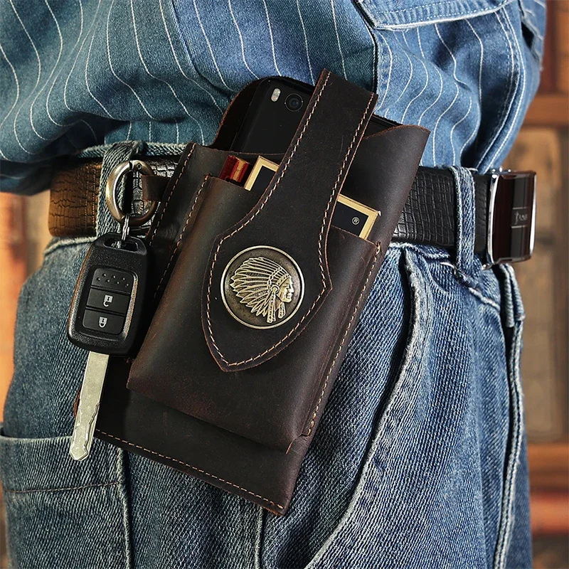 Mens Genuine Leather Waist Bag - огляд і ціна Leatherwork Fasteners