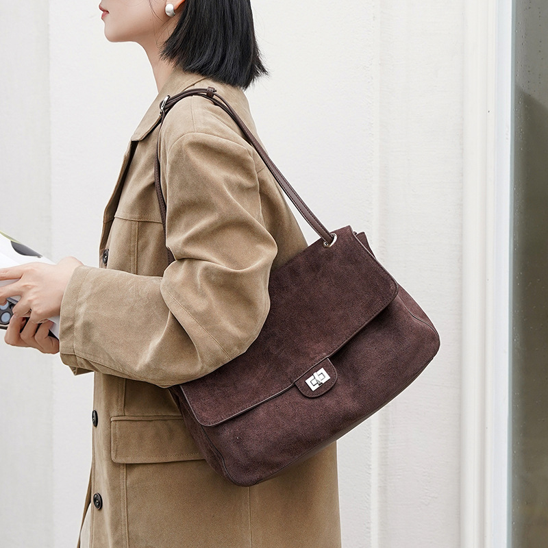 Genuine Suede Leather Underarm - огляд і ціна Leather Work Bag Women