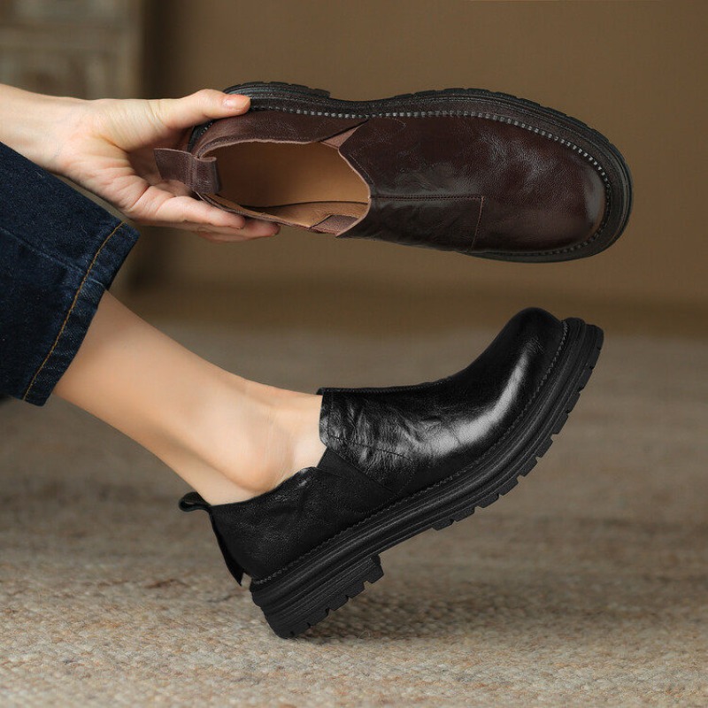 British Style Round Toe Genuin - огляд і ціна Leather Work Oxfords