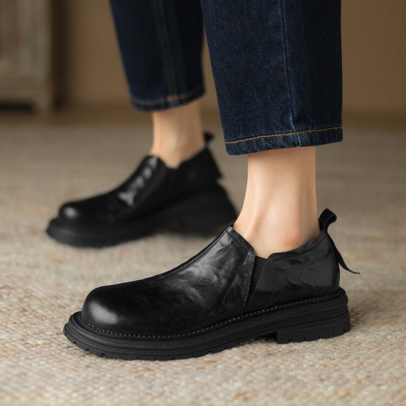 British Style Round Toe Genuin - огляд і ціна Leather Work Oxfords