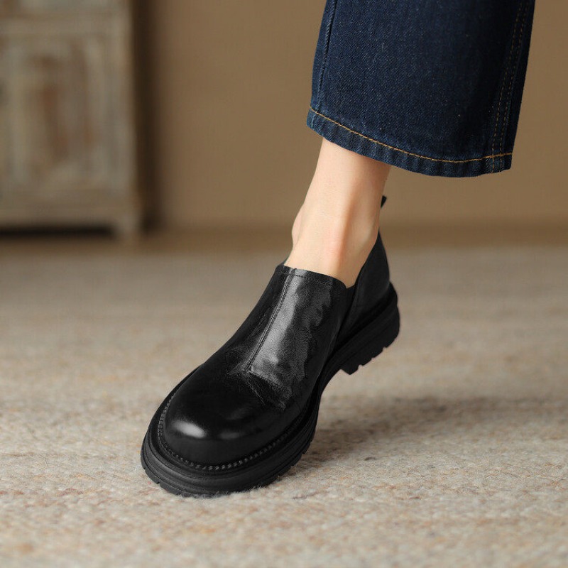 British Style Round Toe Genuin - огляд і ціна Leather Work Oxfords